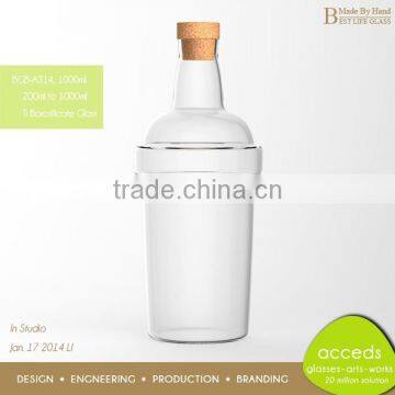 Pyrex Glass Novelty Custom Handmade Empty Vodka Bottle photo-6