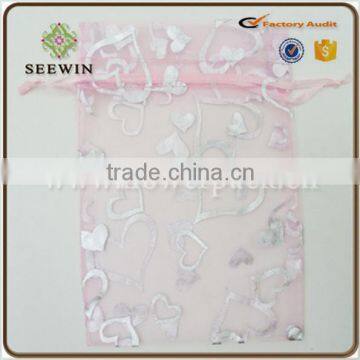 Convenient Transparent Organza Gift Bag With Printing Customerized Pattern With Drawing Pouch photo-2