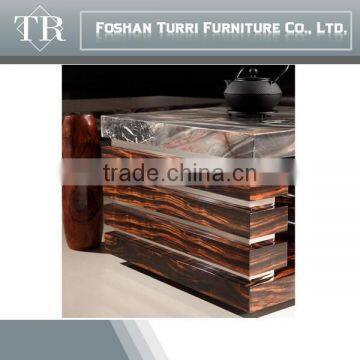 Antique Marble Top End Table Small Coffee Table for Living Room Furniture photo-4