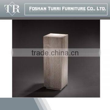 modern white travertine marble flower stand for sale