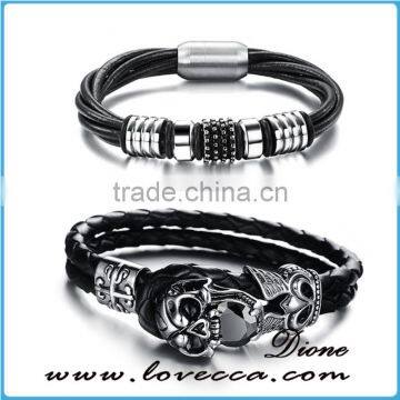 2017 Fashion Custom Logo Genuine Leather Bracelet Custom photo-3