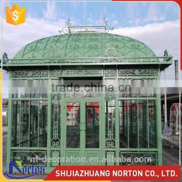 greenhouse large farm green outdoor gazebo with metal roof NTIG-019Y