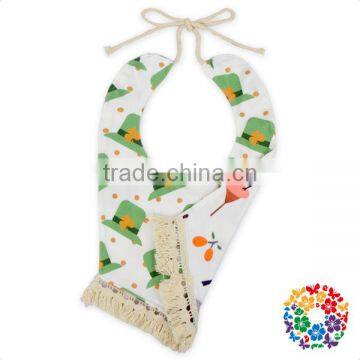 Infant And Toddler Cheap Printing Bandana Two Sides Tassel Bibs For Baby photo-2