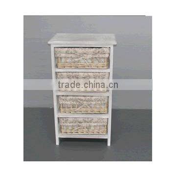 Wooden Cabinet With Wicker Baskets photo-4