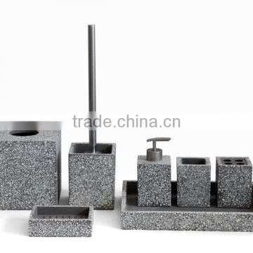 Hot sale Concrete Grey Terrazzo Bathroom Accessory Sets