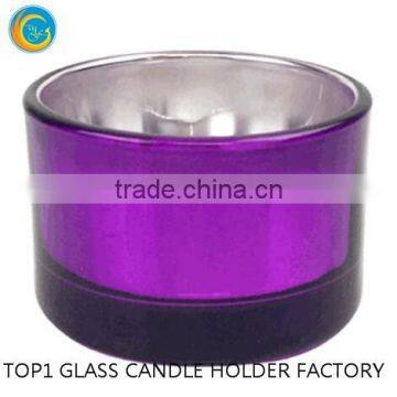 multi candle holders Flared Tealight Glass Cup Purple Glass