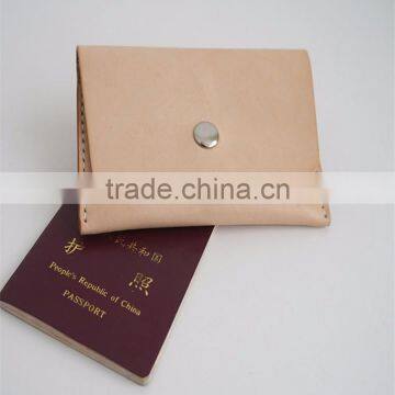 High quality passport holder two card slots one slot for passport wholesale woman wallet real leather passport wallet