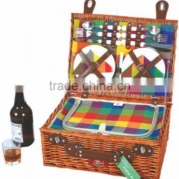 White Handle Cutlery Handheld Vintage Fruit Crate Basket photo-3