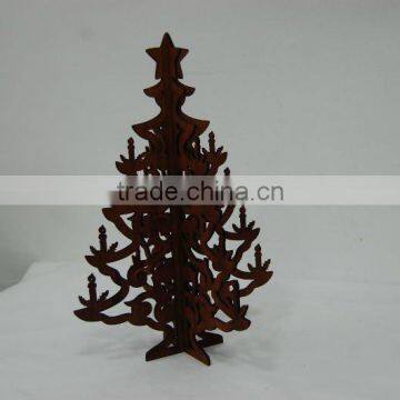 Christmas wooden table tree standing decoration JA02-11396