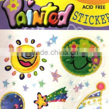 3D Painted Sticker, Vivid Painted Sticker, Sky Sticker, Acid Free Painted Sticker photo-2