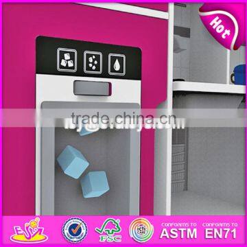 New Design Children Pretend Play Toys Wooden Red Play Kitchen W10C282 photo-4