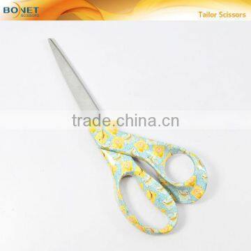 STA0013 LFGB certificated 8-1/2" stainless steel colorful plastic handle tailor scissors