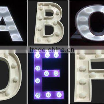 led letter words light
