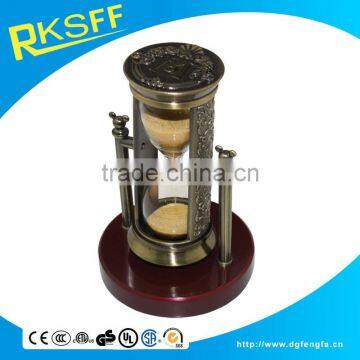 Metal Cylindrical Shaped hourglass /Sandglass/Hourglass/3 minites Sand Timer