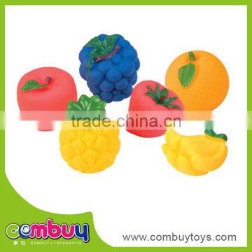 Educational pretend play plastic toys fruits and vegetables bath gift set