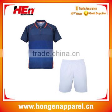 Hongen wholesale custom men tennis wear sublimation printed /lawn tennis sports wear