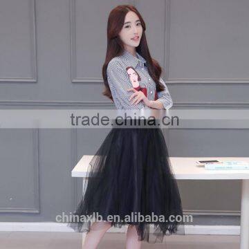 New 2016 Vestidos Winter Women Dress Blue Casual Package Hip Slim Elegant Boho Chic Dresses Female Polo Party Dresses Hot photo-2
