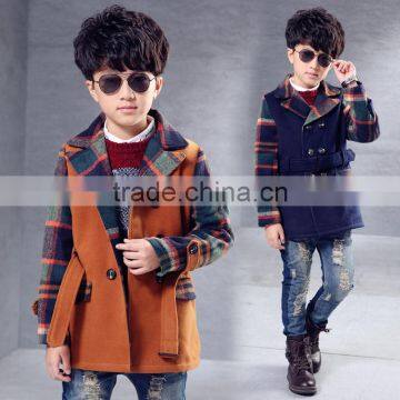 New Fashion Kids Woodland Winter Coats Grid Jacket For Boys