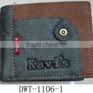 Fashion Hot Real Leather Patches Work Man Popular Notecase photo-3