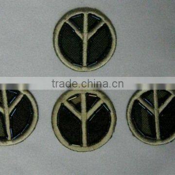 machine embroidery iron on peace badges