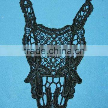 cotton crochet lace trim black