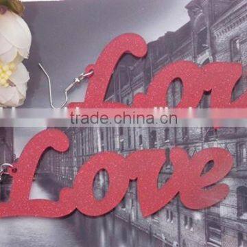 New Design Acrylic LOVE Letter Earrings 2015 Punk Earring Jewelry Hip Hop Custom Acrylic Letter Earring photo-4