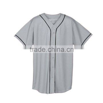 Youth Wicking Mesh Button Front Baseball Jersey Man Style Adult Double-Needle Hemmed Sport Tee Custom 100% Polyester Wicking photo-6