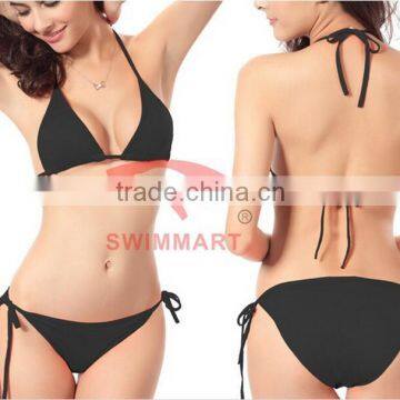 sale cheap solid candy color spandex sexy two piece string bikini