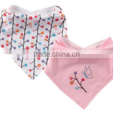 China Cute Baby Gift Applique Cotton Custom Absorbent Dribbler Wholesale Bandana Baby Bibs photo-3