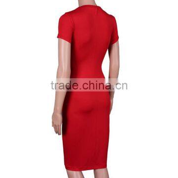 Summer Maternity Dress V Neck Women Casual Skirt With Plus Size photo-3