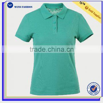 Hot Sale Custom New Design Collar Blank Plain Polo T Shirts For Women