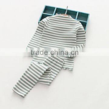 Wholesale Simple Stripe Cotton Soft Two Pieces Set Girl Pajamas photo-4