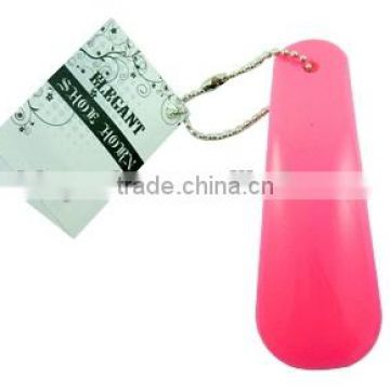 custom logo printed plastic material shoe horn