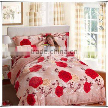 Comfortable flannel bedding set 4PCS