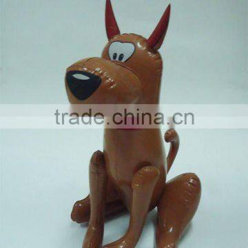 Lovely PVC inflatable animal dog shape toy for school children toys,promotion catoon toys