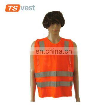 Custom 2017 orange safety vest with logo printed