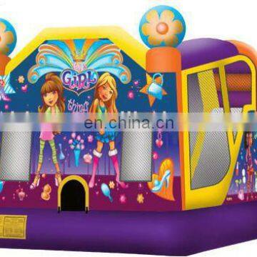 C4 combo, inflatable bouncer with slide, commercial inflatable combo C4008