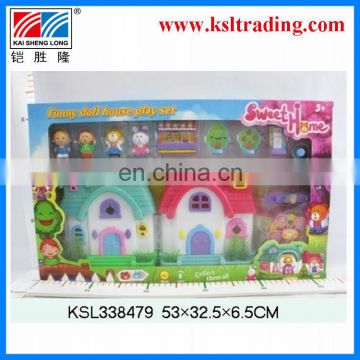 kids plastic castle toy with music and light