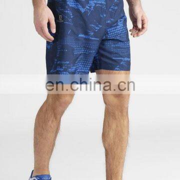 Multicolor Blue Quick Drying Print 100% Polyester Men Reflective Sports Athletic Shorts Wholesale photo-5