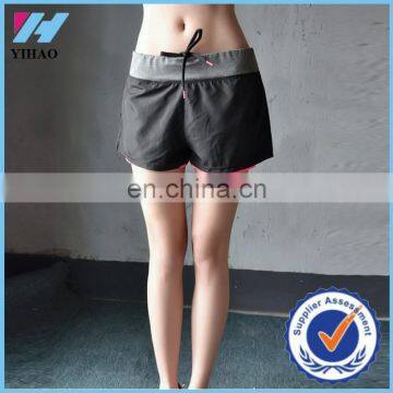 Yihao 2015 New Design Women Fitness Crossfit Shorts Female Casual Shorts Double Layer Wholesale