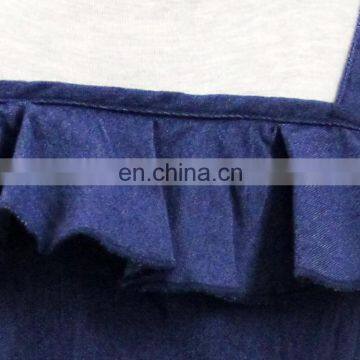 Hand Embroidery Designs Smart Casual Girl Denim Dress for Girls Kids photo-3