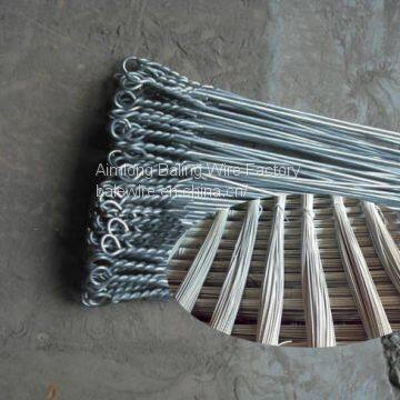Single looped baling wire