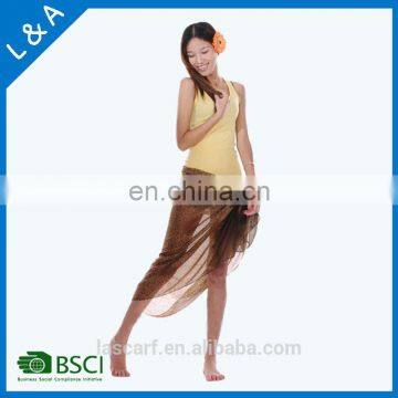 100%polyester silk screen printed sarong