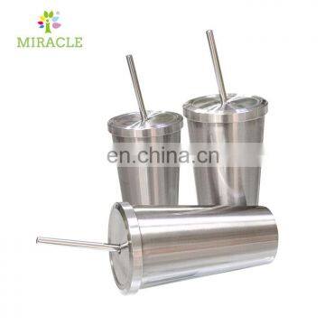 Coating Stainless Steel Straw Cup Water Drink Cup For Wholesale