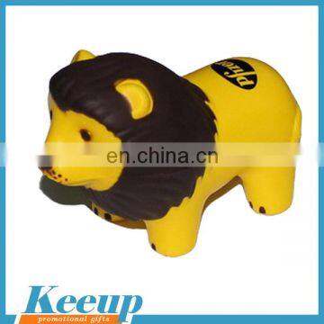 Custom Shape Lion pu foam stress ball/ animal stress ball