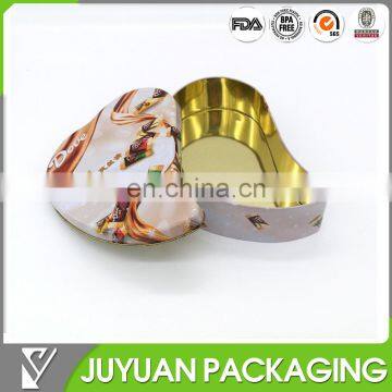 Special heart shaped thin metal box container