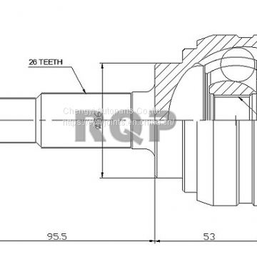 Outer cv Joint TO-001/43410-16110 43410-16111 43410-16130/TOYOTA_PASEO Coupe (EL54) TOYOTA_PASEO Convertible (EL54) TOYOTA_TERCEL Saloon