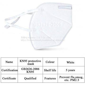 Aldult Earloop Protective Non-Woven Disposable N95 Mouth Mask Filter 3 Ply