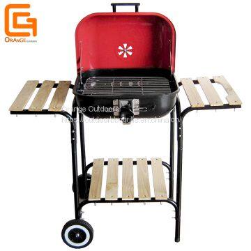 Outdoor Hamburger Shaped Double Side Barbecue Charcoal Grill Bbq photo-2