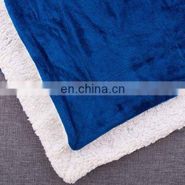 100% Polyester Sherpa Flannel Blanket Two Sides Brushed Cozy Fleece Throw photo-3